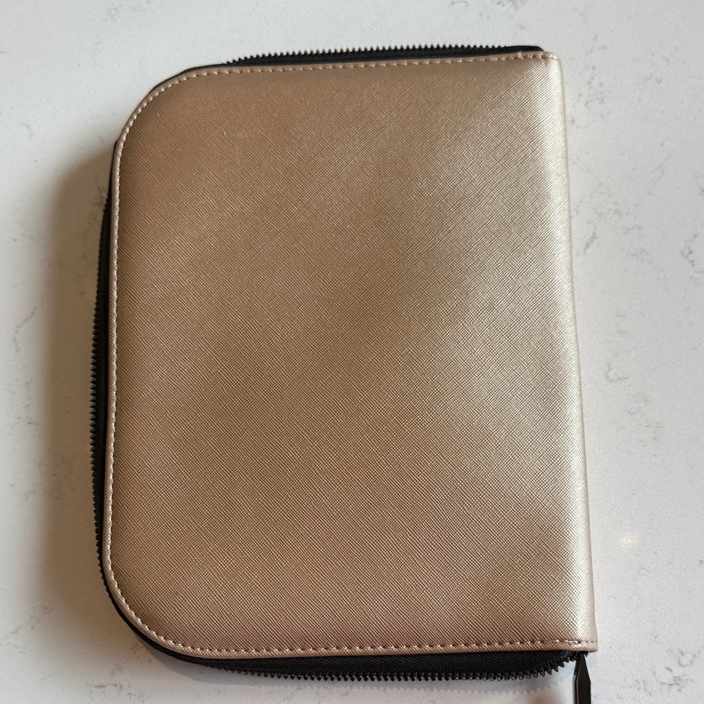 Halston Gold Zip Jewelry Case - Picture 6 of 6